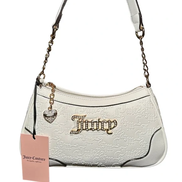 Juicy Couture ホワイトショルダーバッグ　Y2K Juicy Couture | Bags | Juicy Couture Heartless Shoulder Bag